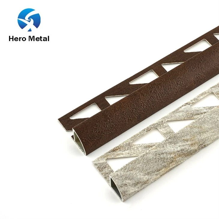 rounded aluminium tile trim